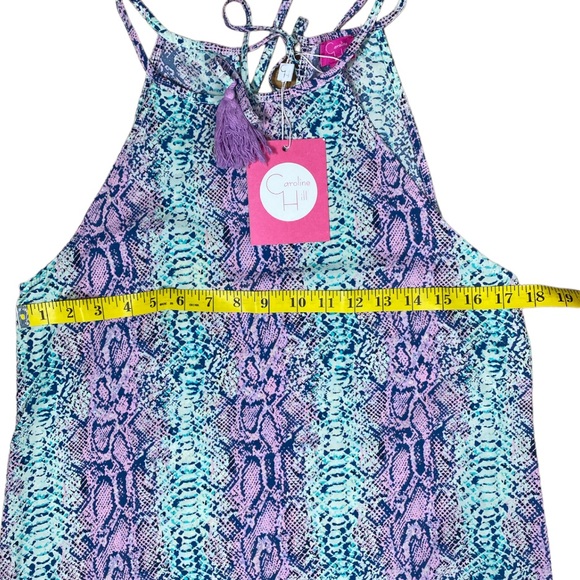 NWT ✨ Caroline Hill Bohemian Blue/Pink Rhapsody Electric Snake Maxi Dress Small - Picture 15 of 17